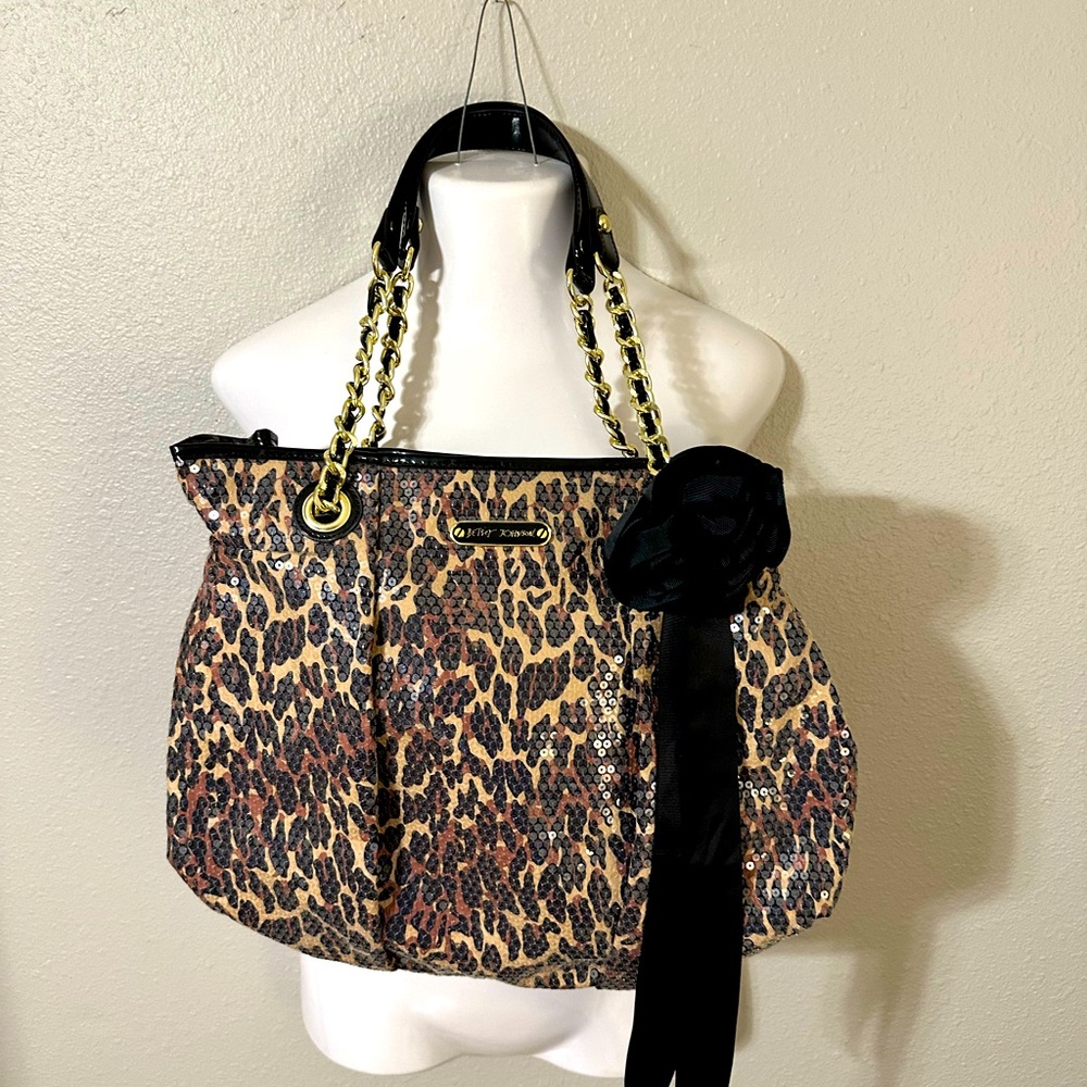 Betsey Johnson - Leopard Print Sequin Bag/Purse